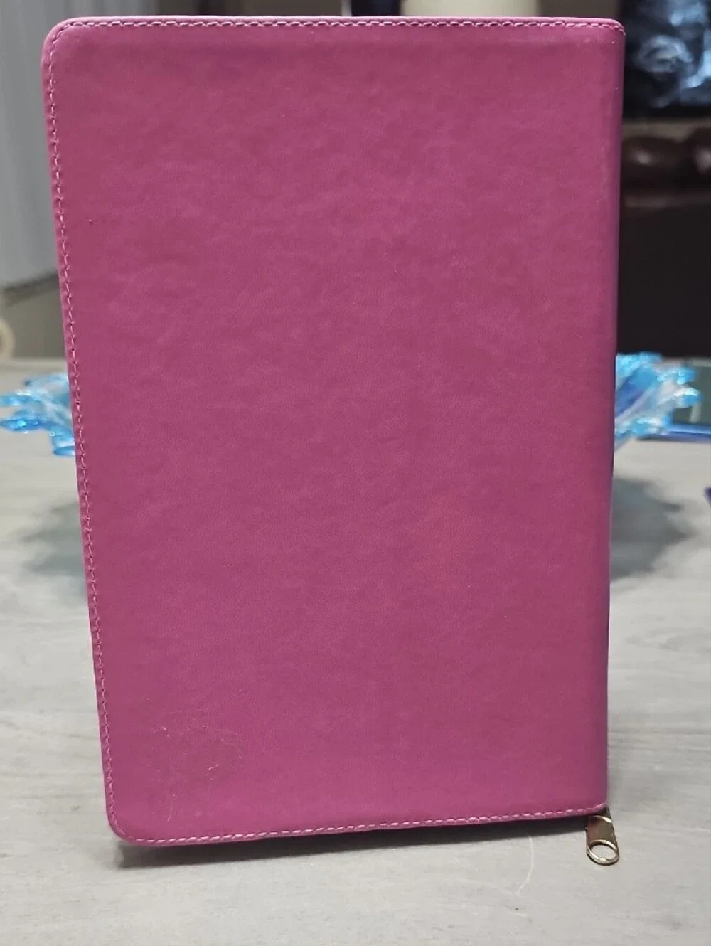 Devotional Zippered Journal with Embossed Cross and Gold Foil Accent